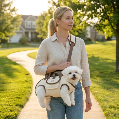 Yinghoyedo versatile pet tote showing carry positions
