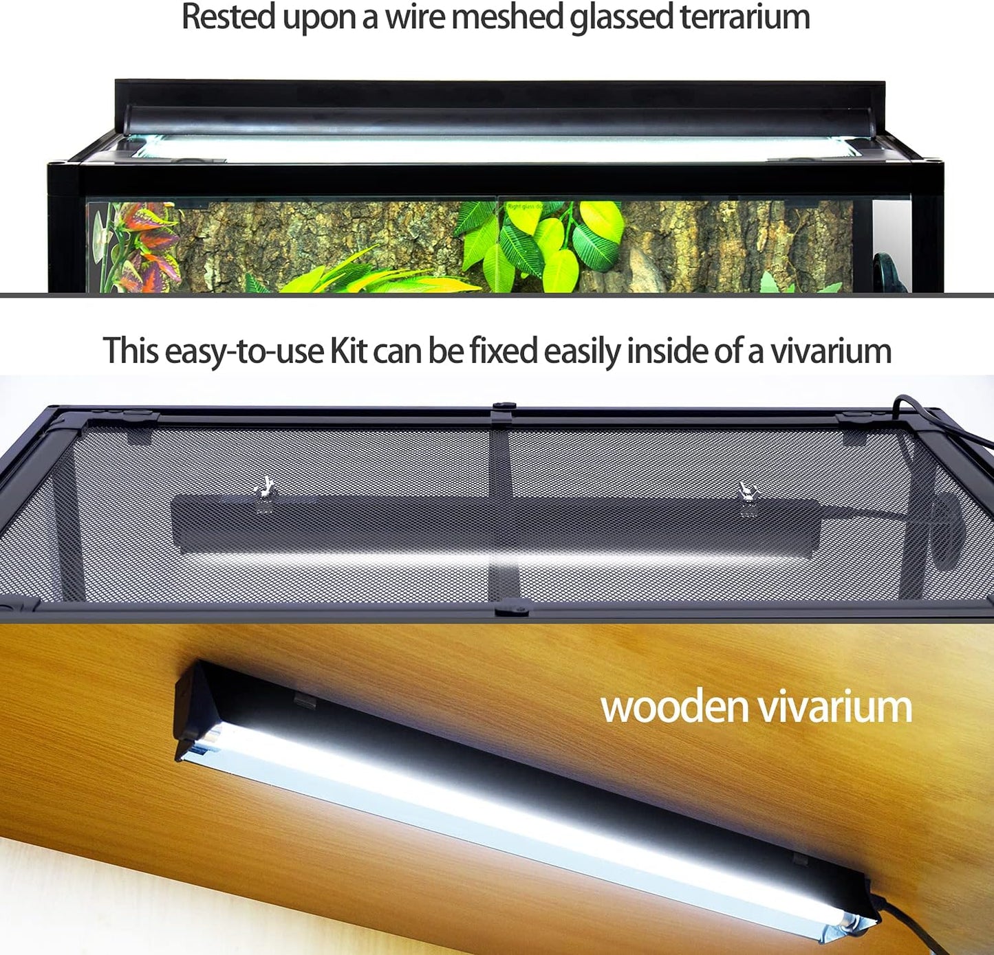 Repti Zoo Desert 10.0 UVB T5 lamp replacement bulb in aluminum housing