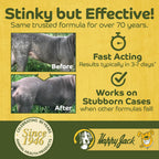 Happy Jack sulfur based dog mange and hot spot treatment solution label details