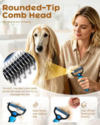 Close up of 17-tooth side of Pet Pro deshedding tool for undercoat
