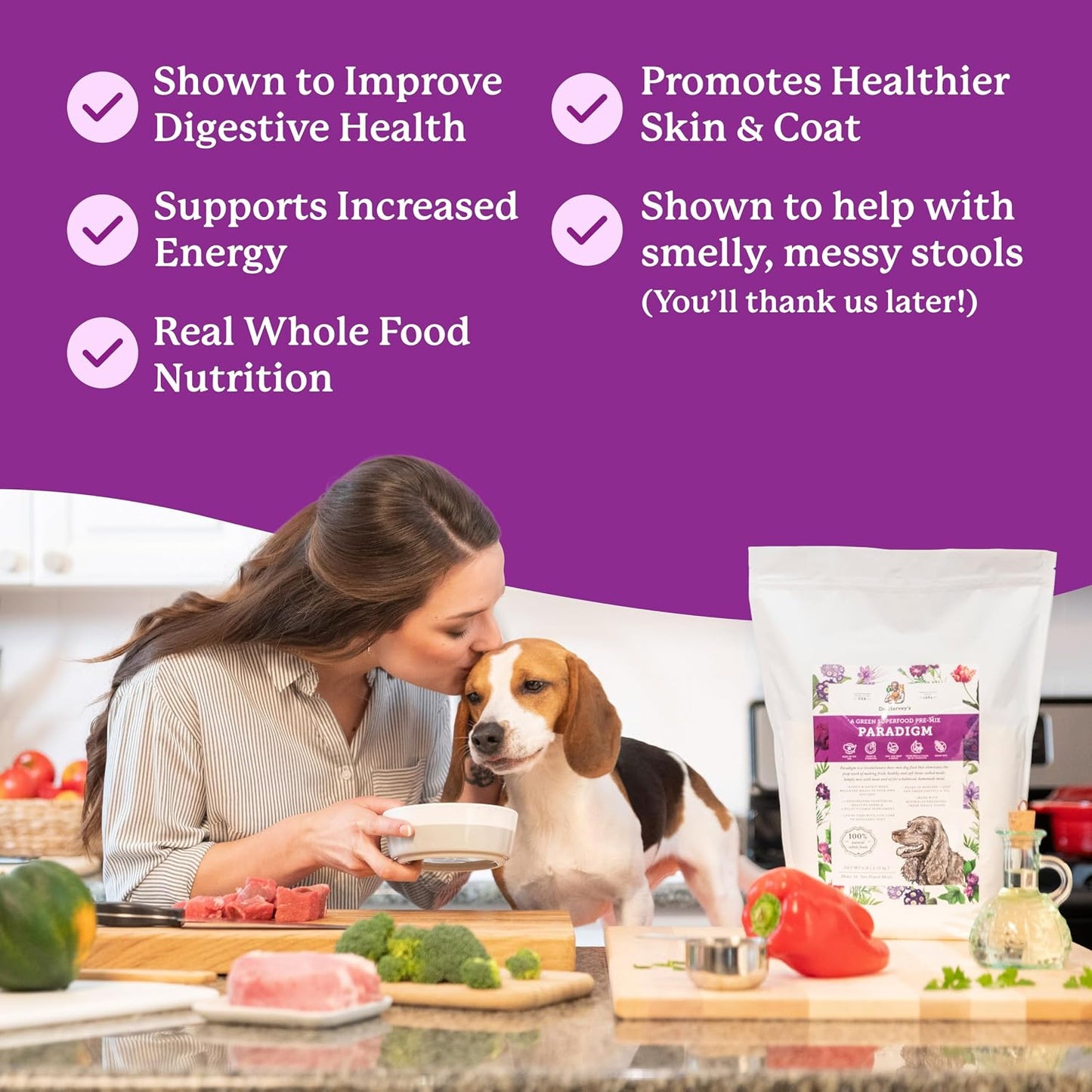 Dr. Harvey's Paradigm Green Superfood trial size packaging side view