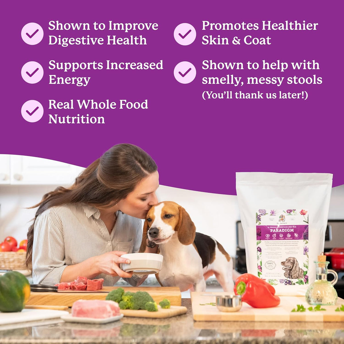 Dr. Harvey's Paradigm Green Superfood trial size packaging side view