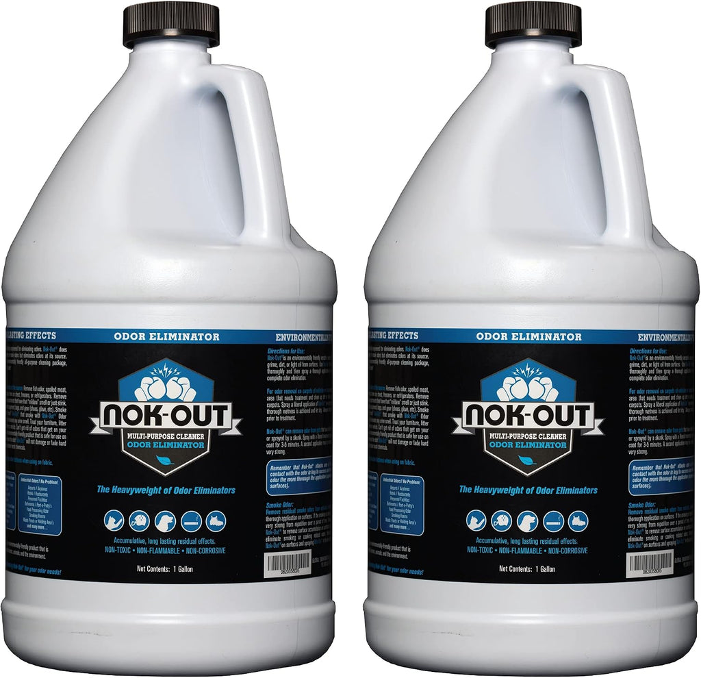 Nok-Out eco friendly pet safe disinfectant liquid side view showing packaging details