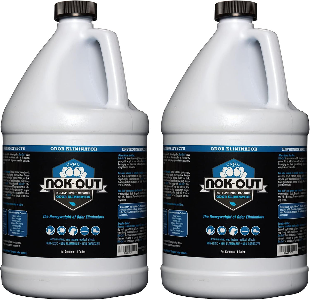 Nok-Out eco friendly pet safe disinfectant liquid side view showing packaging details