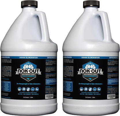Nok-Out eco friendly pet safe disinfectant liquid side view showing packaging details