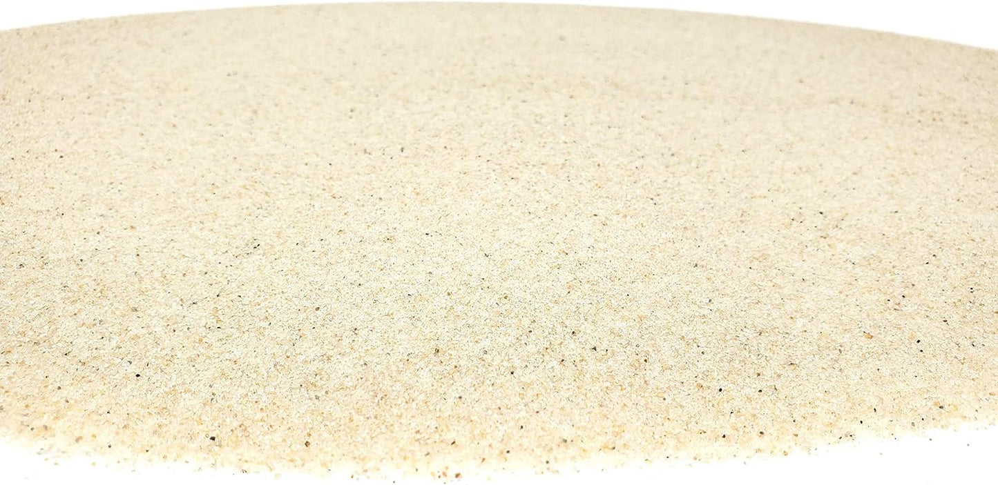 Beige colored natural sand for reptile terrariums