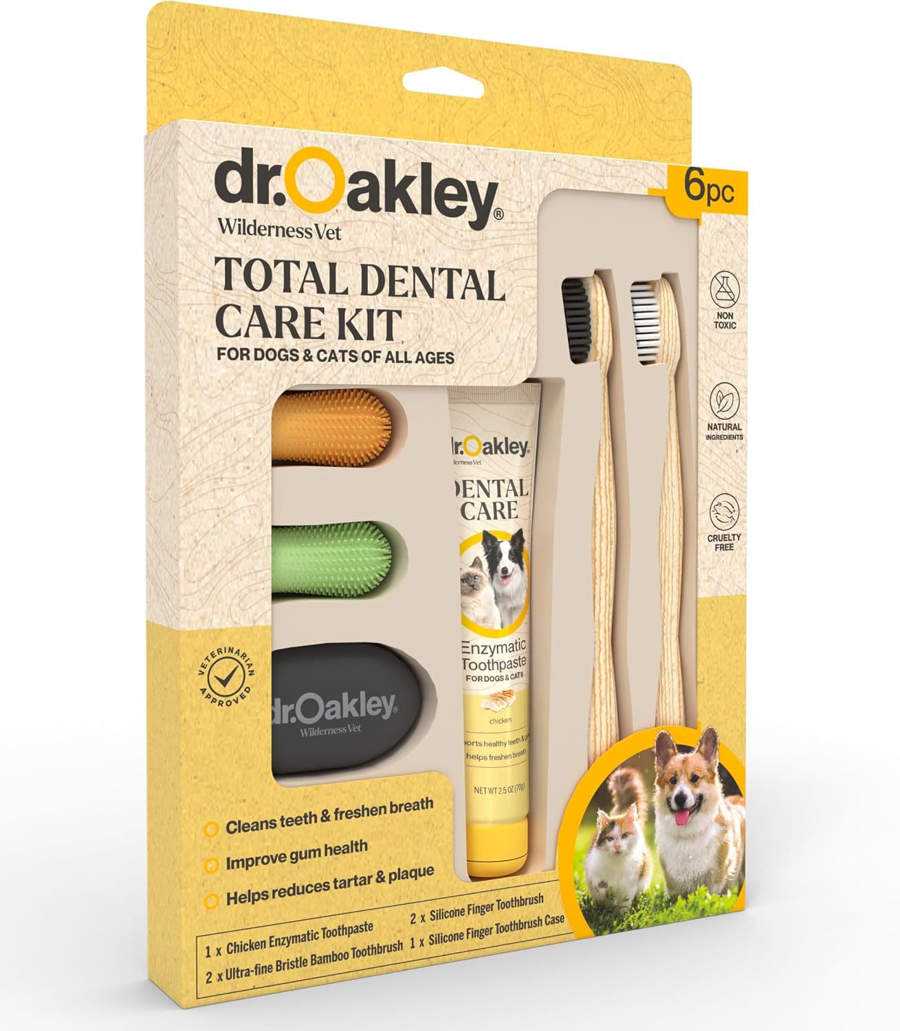 Eco-friendly bamboo toothbrush for large dogs