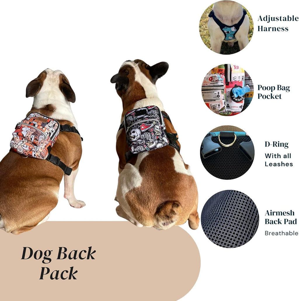 PawLook waterproof polyester dog gear pack close up details