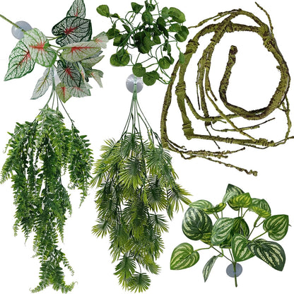 Flexible climbing vine for snake and lizard terrarium