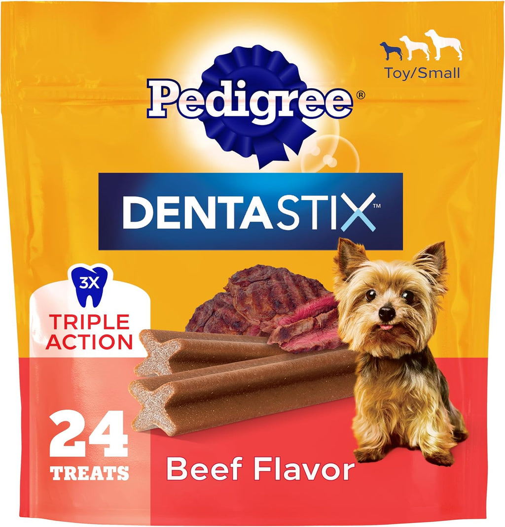 Pedigree Dentastix Dental Chews for Dogs, Small and Toy Breed Dog Treats, Original, Beef & Fresh Flavor, 2.36 lb. Variety Pack (157 Treats Total) - Image 10