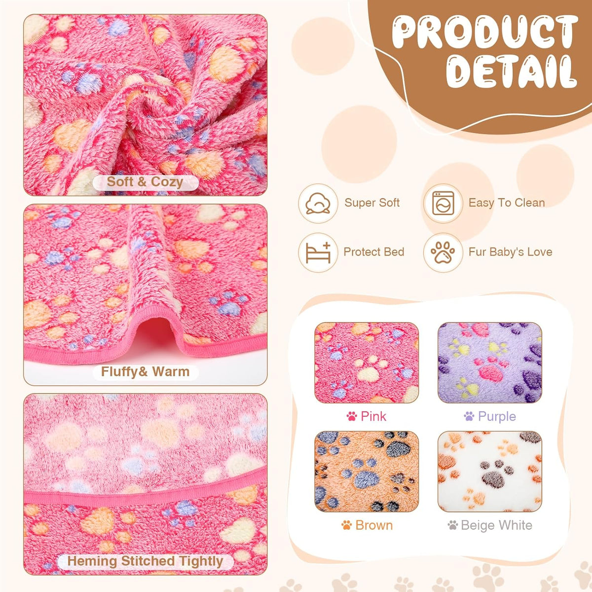 Cozy guinea pig sleep mat showing the plush texture of the fabric.