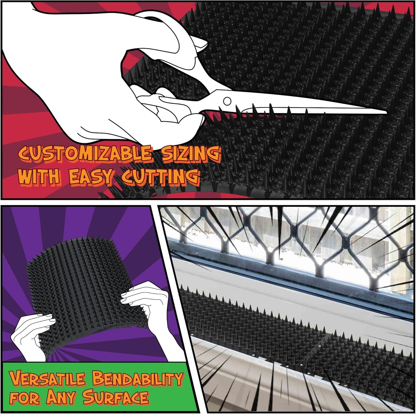 Interlocking feature of Ohlela plastic spike mats