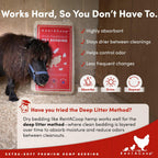 RentACoop multi pet hemp bedding packaging label view