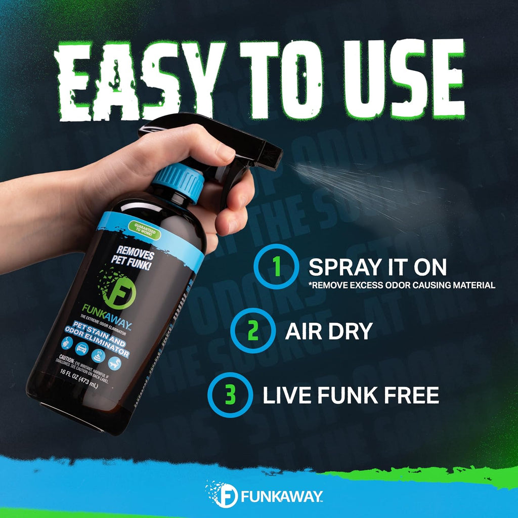 FunkAway fresh and neutral scent dog urine smell eliminator