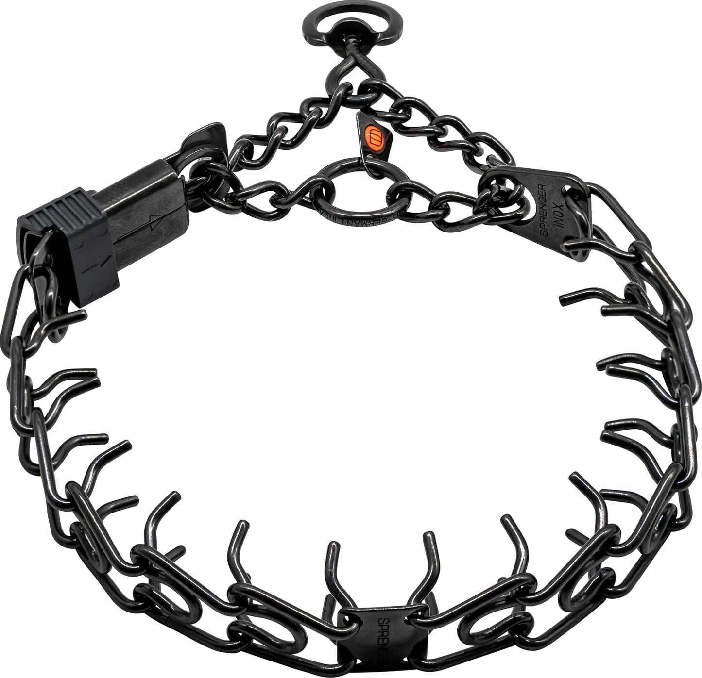 Herm Sprenger Prong Dog Training Collar - 16" Long with 2.25mm Gauge (for Dogs up to 40lbs) - Fits 13" Neck, Extendable to 19" Neck with Additional Prong Links - Chrome Plated Steel, Made in Germany - Image 11