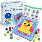 CYOEST STEM Pixel Art Kit front view of packaging showcasing colorful pixel cube designs.