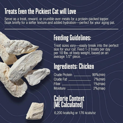 Authentic USA imported chicken breast cat treats 10 ounce bag