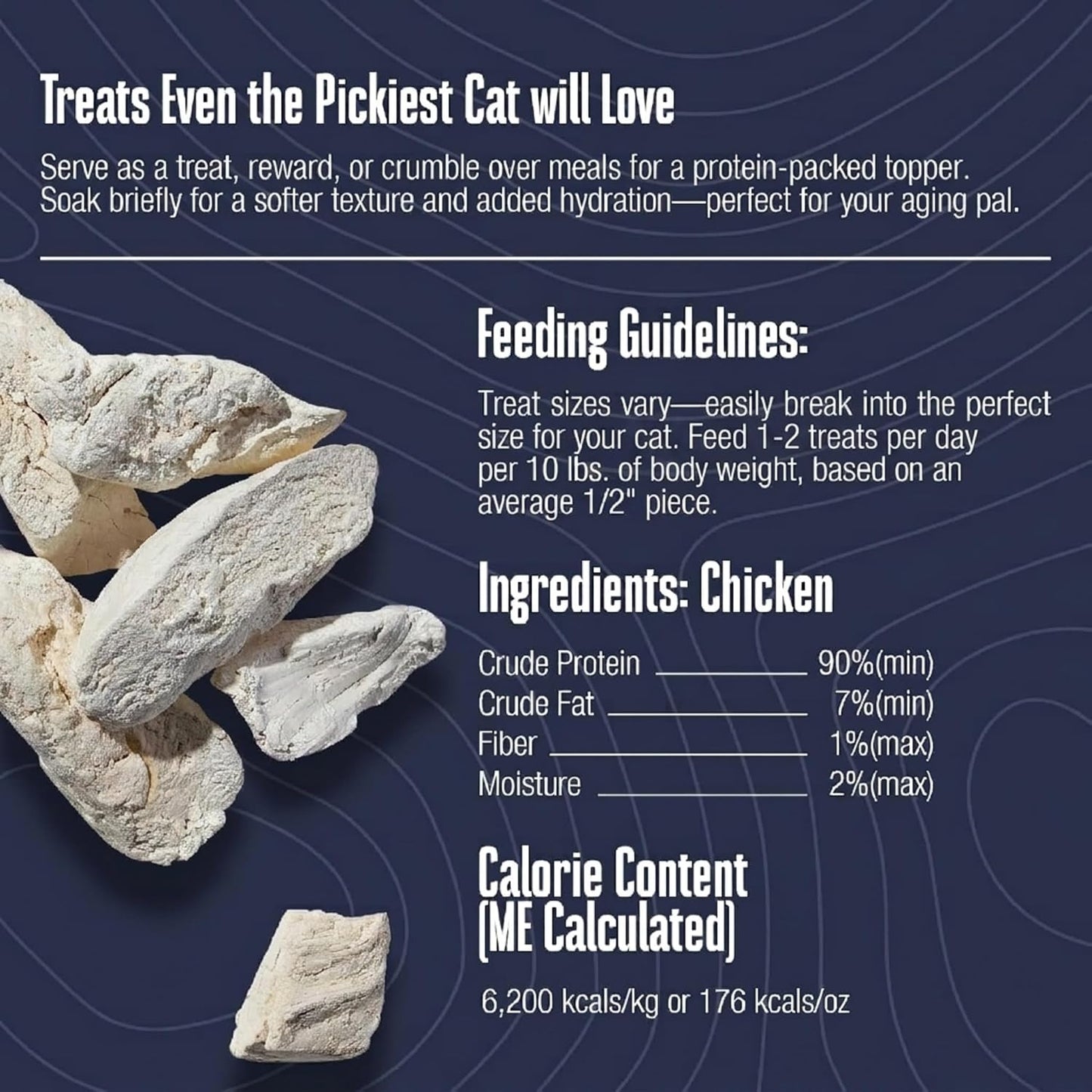 Whole Life Cat Just One Chicken Freeze Dried Cat Treats - Human Grade High Protein Food, Healthy Training Snacks, Freeze Dried Chicken Food Toppers, USA Made Natural Treats - 4 oz (Pack of 1) - Image 2