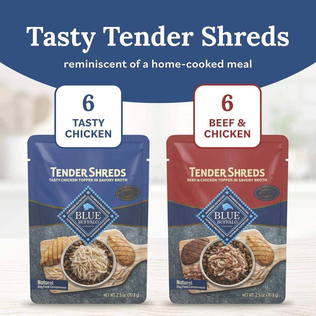 Blue Buffalo Tender Shreds beef and chicken variety pack