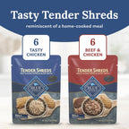 Blue Buffalo Tender Shreds beef and chicken variety pack