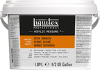 Fluid acrylic medium bottle showing water resistant glossy art protection benefits