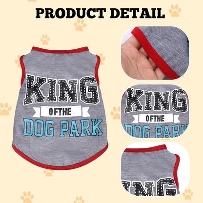 Detailed view of lightweight fabric on dog shirt