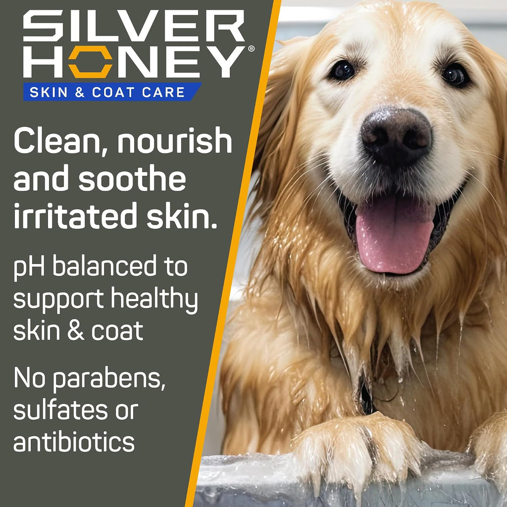 Silver Honey Odor Neutralizer Shampoo sixteen fluid ounce bottle with pump dispenser.