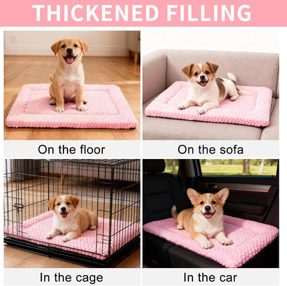 Sunshe puppy crate pad pink premium imported pet bedding solution