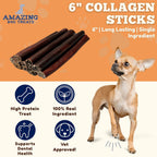 Long lasting beef collagen sticks for dogs high protein rawhide alternative.