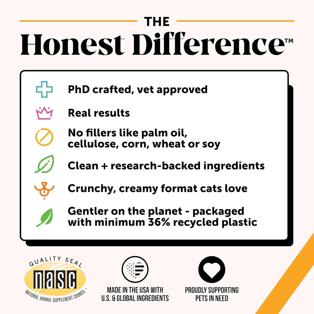 Side view of Pet Honesty 3.7 ounce cat supplement bag