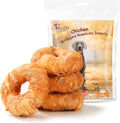 Asmpet Pawmate chicken wrapped rawhide donut rings front view
