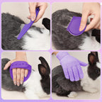 VCZONE soft elastic rubber massage glove with adjustable strap for pet bathing.