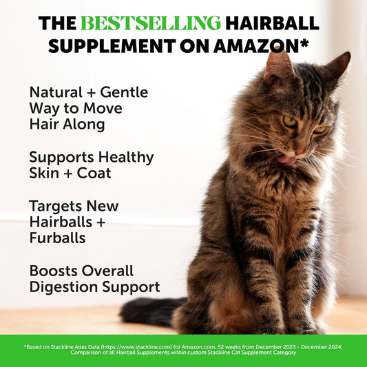 Pet Honesty hairball supplement bag with cat