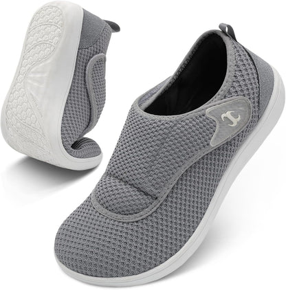Scurtain women's wide diabetic walking shoes front view for bunion relief.