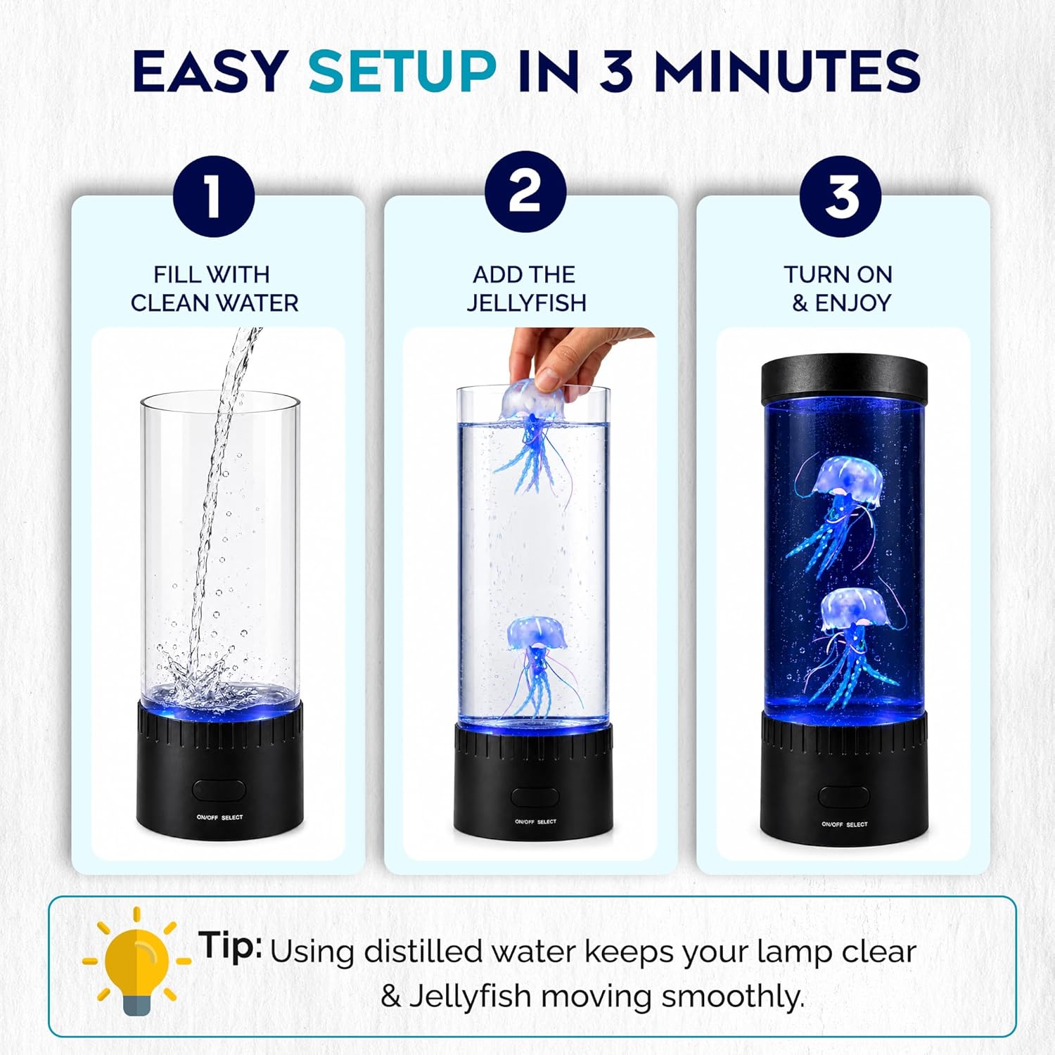 Brewish Jellyfish Lamp displayed on a modern office desk.