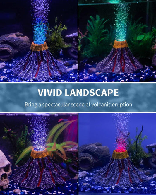 Uniclife resin volcanic decoration with bubbles in fish tank