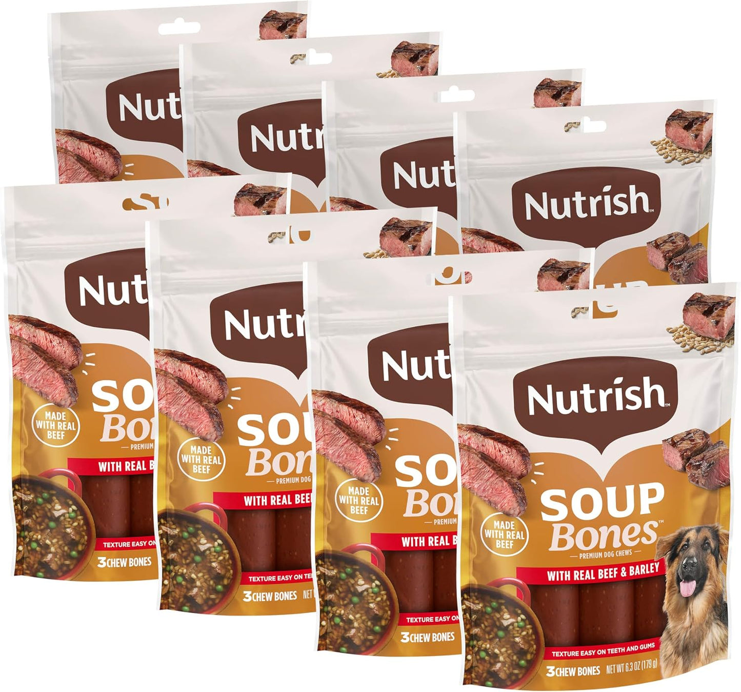 Nutrish Soup Bones Premium Dog Chews with Real Beef and Barley, 11 Chews, Packaging May Vary (Rachael Ray) - Image 11