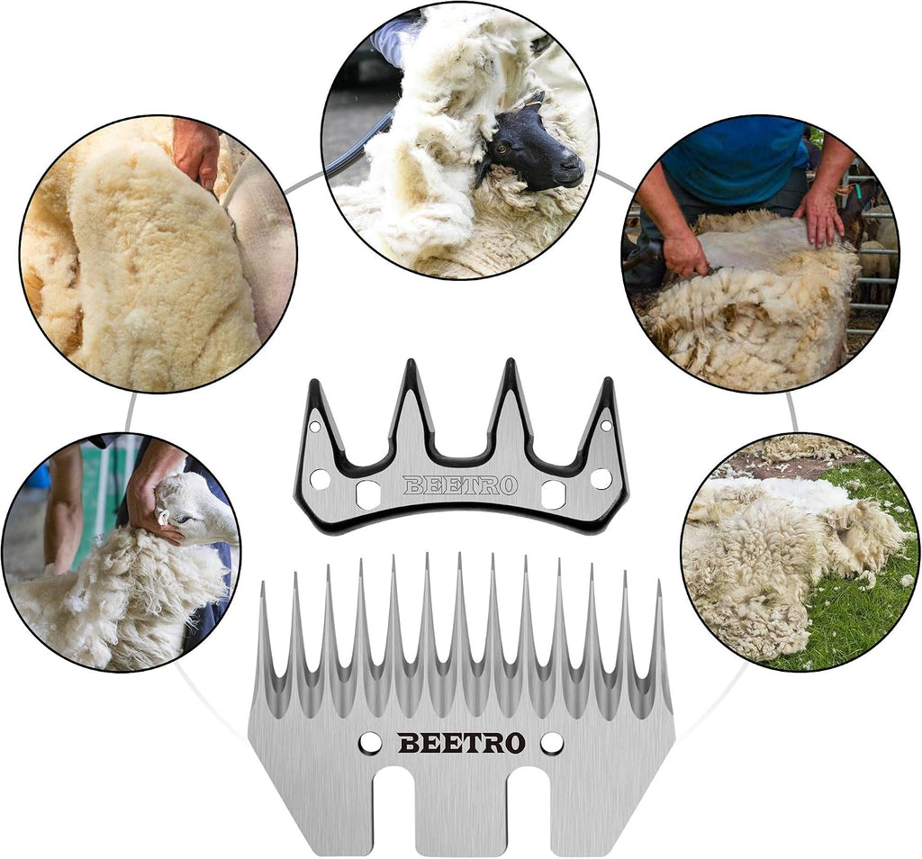 Authentic BEETRO imported livestock grooming clipper replacement blade set