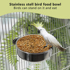 Bird Feeding Dish Cups, Stainless Steel, 2 Pack, Small - Image 5