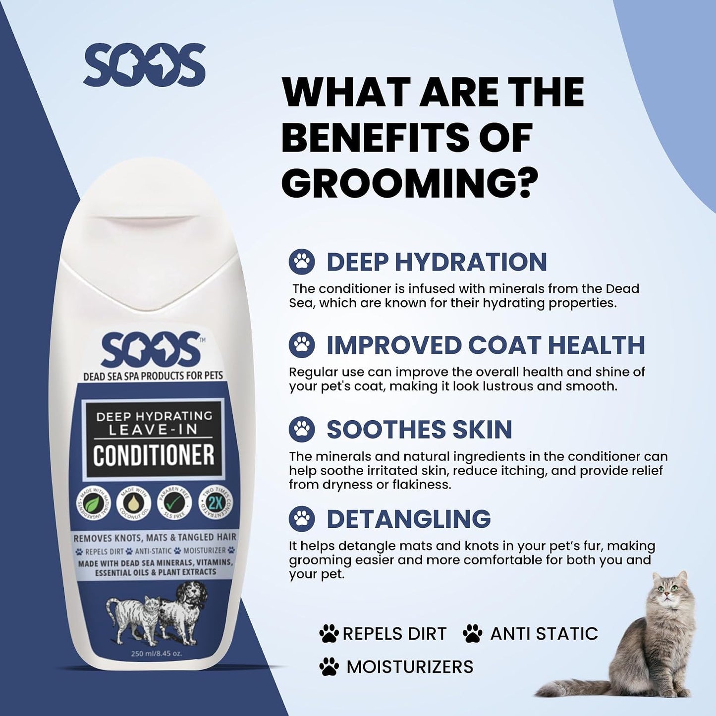 Premium imported non greasy pet hair serum and finishing spray