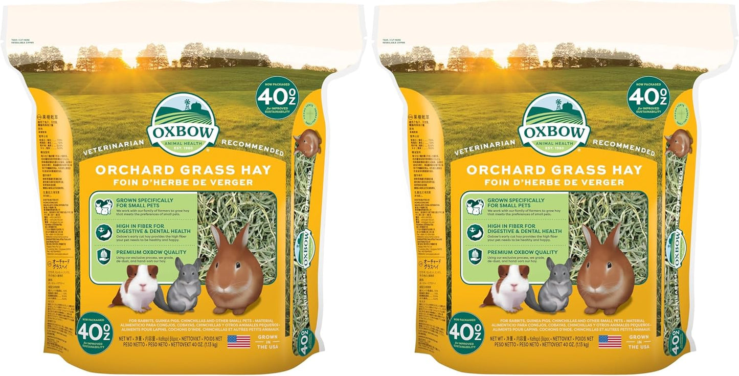 Oxbow Orchard Grass Hay for small pets front view packaging