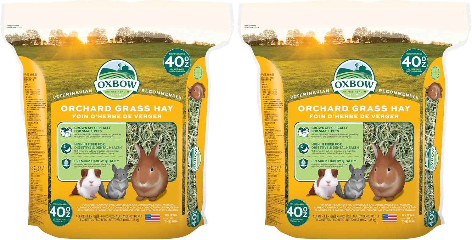 Oxbow Orchard Grass Hay for small pets front view packaging