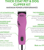 Wahl KM5 two speed pet hair remover with stainless steel blade