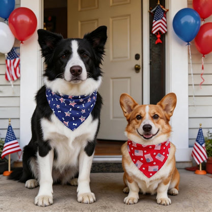 Close up of breathable cotton dog kerchief fabric