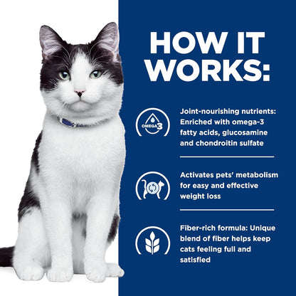 Hills Prescription Diet feline metabolic weight plus jd joint care kibble size view