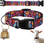Goat Collar with Bell, Sheep Grazing Copper Bells and Adjustable Nylon Collar Set Loud Bronze Bell for Summer Small Farm Animal Sheep Cow Dog Accessories Gift(Blue Stripes) - Image 14