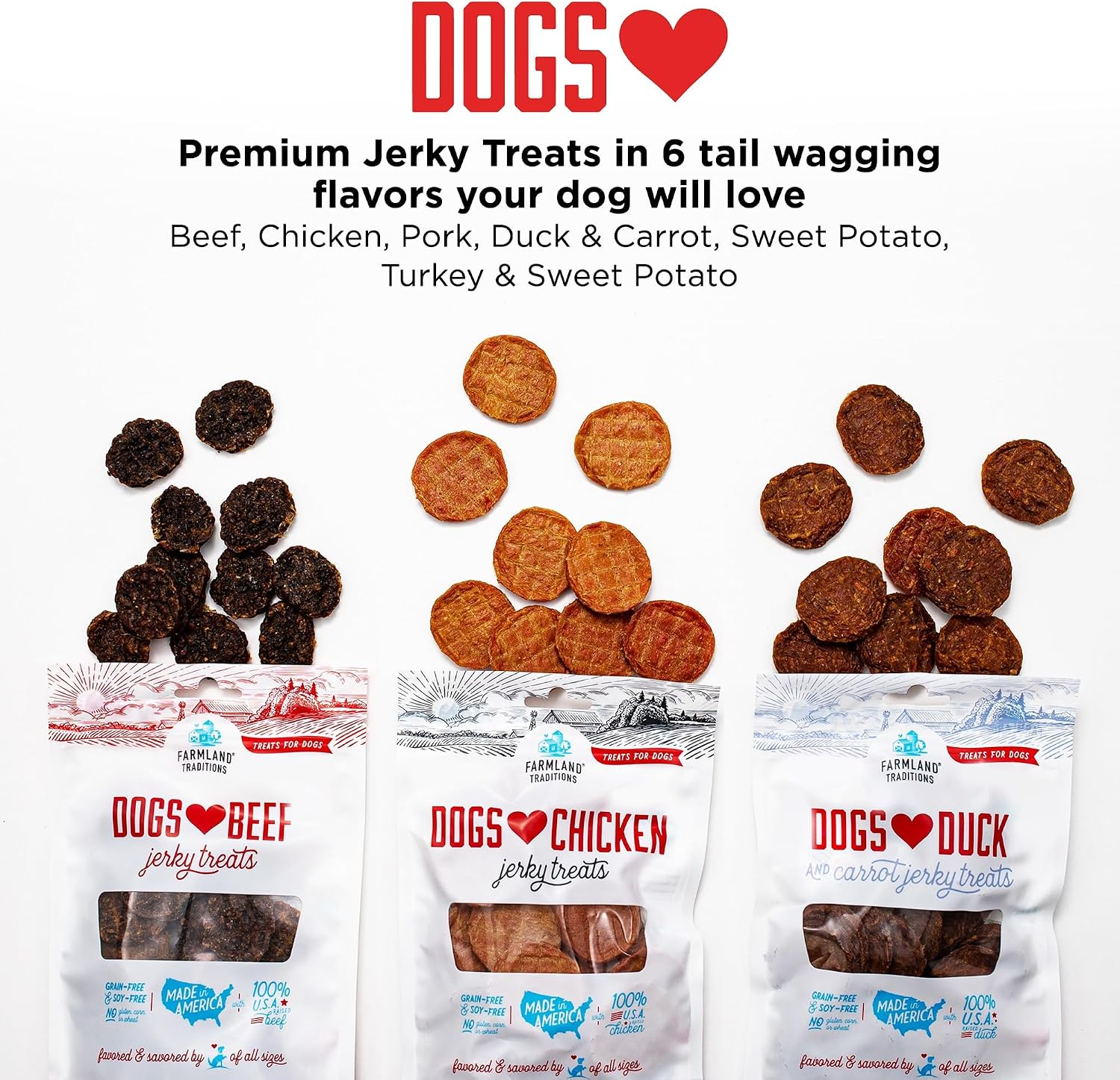Natural ingredient list for Farmland Traditions dog snacks