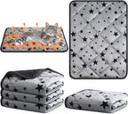 Namalu 4 Pack Self Warming Cat Bed Self Heating Cat Mat Star Pattern Soft Dog Crate Pad Thermal Pet Mat Anti Slip Kennel Dog Washable Warming Bed for Outdoor Indoor(12 x 12 Inch,Brown) - Image 10