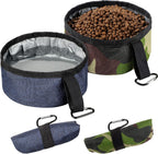 Compact folded Meanplan puppy water dish secured with buckle clip
