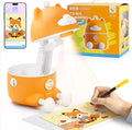 Caydo T3 Smart AI Drawing Projector front view showing child friendly orange bear design